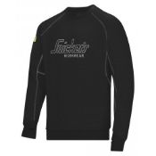 1 x SNICKERS Workwear Logo Sweatshirt ( 2820) - Colour: Black - Size: XXL - New With Tags - Ref:
