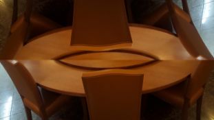 Large Oval Board Room Table With 9 Chairs