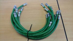 12 x Oil Line Short 1/4 FI X 1/4 Green Rubber