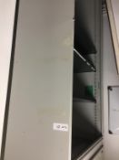 Grey Steel Tambour Cupboard 1000 x 500 x 2200