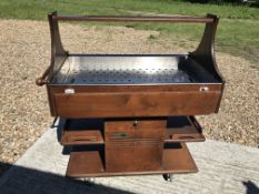 Refrigerated Serving Counter with Wooden Feature