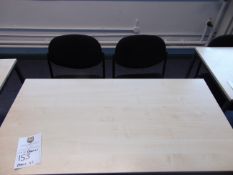 Office Desk With x 2 Black Chairs