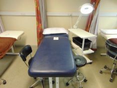 Massage / Therapy Bed With Product Trolley Magnifying Lamp and Stool