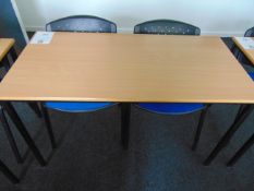 Office Table & x 2 Blue Chairs