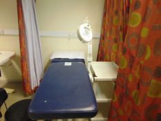 Massage / Therapy Bed With Product Trolley Magnifying Lamp and Stool