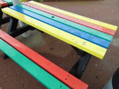 Picnic Bench Multi Coloured