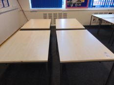 x 4 Office Tables In White Ash