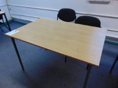 Office Desk With x 2 Black Chairs