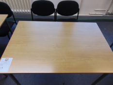 Office Desk With x 2 Black Chairs
