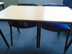 Office Table & x 2 Blue Chairs
