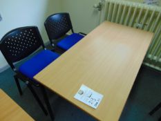 Office Table & x 2 Blue Chairs