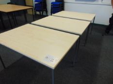 x 3 Office Tables In White Ash