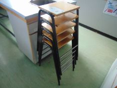 x 5 Tall Stools Wood & Metal
