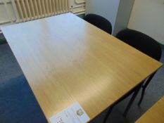 Office Desk With x 2 Black Chairs