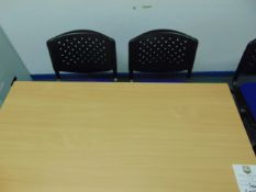 Office Table & x 2 Blue Chairs