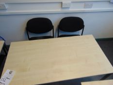 Office Desk With x 2 Black Chairs