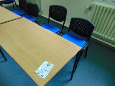 Office Table & x 2 Blue Chairs