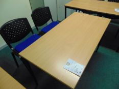 Office Table & x 2 Blue Chairs