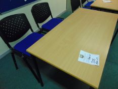 Office Table & x 2 Blue Chairs