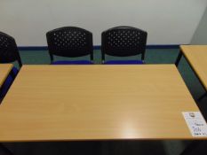 Office Table & x 2 Blue Chairs