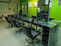 6 Person Hair Dressing Station