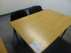 Office Desk With x 2 Black Chairs