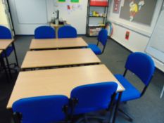 x 3 Office Desks & x 6 Office Chairs