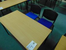 Office Table & x 2 Blue Chairs