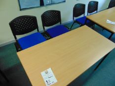 Office Table & x 2 Blue Chairs