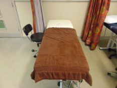 Massage / Therapy Bed With Product Trolley Magnifying Lamp and Stool