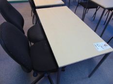 Office Desk With x 2 Black Chairs