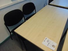 Office Desk With x 2 Black Chairs