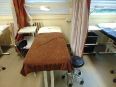 Massage / Therapy Bed With Product Trolley Magnifying Lamp and Stool