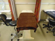Massage / Therapy Bed With Product Trolley Magnifying Lamp and Stool