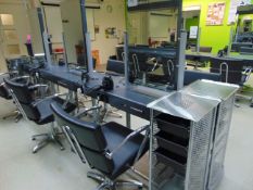 4 Person Hair Dressing Station