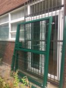 Steel Green Caged Gates
