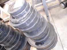 Olympic Rubber Covered Plates Hexagon