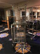 3 Sets Of Wheeled Racking For Plates And Trays.