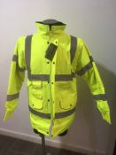 PPE Yellow Coat x 25 (Various Sizes in Lot)