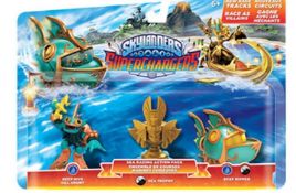 Brand NEW Skylander SUPERCHARGERS SEA RACE ACTION PACK DEEP DIVE GILL GRUNT, SEA TROPHY & REEF RIPPE