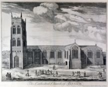 JAN KIP & LEONARD KNIJFF rare copper etching from Britannia Illustrata - historical view with