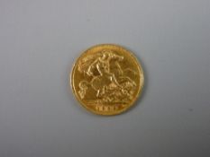 A GOLD HALF SOVEREIGN 1909