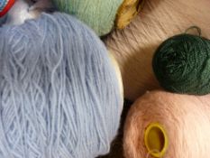 A VERY LARGE PARCEL OF KNITTING MACHINE WOOL contained in approximately twelve sacks together with a