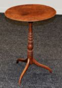 A TILT-TOP MAHOGANY TRIPOD TABLE