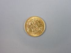 AN EDWARD VII GOLD HALF SOVEREIGN, 1904, 3.99 grms