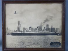 ANONYMOUS black and white print - entitled 'White Star Line SS Majestic World's Largest Steamer', 54