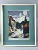 SARAH NECHAMKIN artist's proof (15/15) lithograph - scene at Portmeirion, signed and dated 1960,