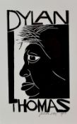 PAUL PETER PIECH limited edition (6/10) monochrome print - portrait of the Bard Dylan Thomas with