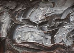 MIKE MONAGHAN oil on board - entitled verso on Koywood Gallery label 'Two Trees', signed with