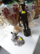 A Royal Copenhagen porcelain model of a reclining deer